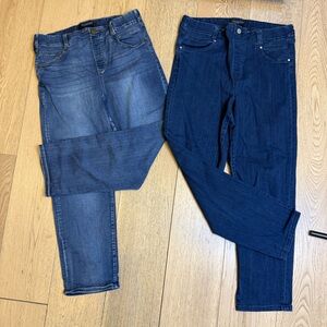 2 PAIRS Liverpool Jeans Company Indigo and dark wash Straight Leg Jeans